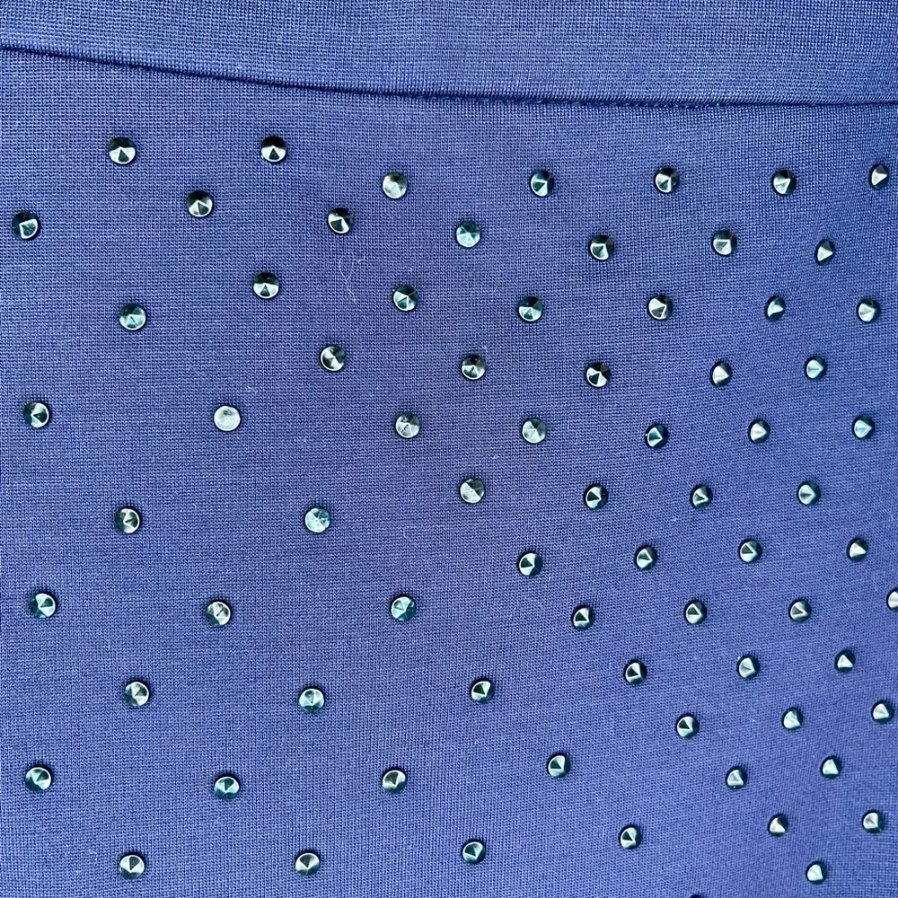 Armani Exchange Eggplant Color Studded Skirt with Side Zipper Details Size 4
